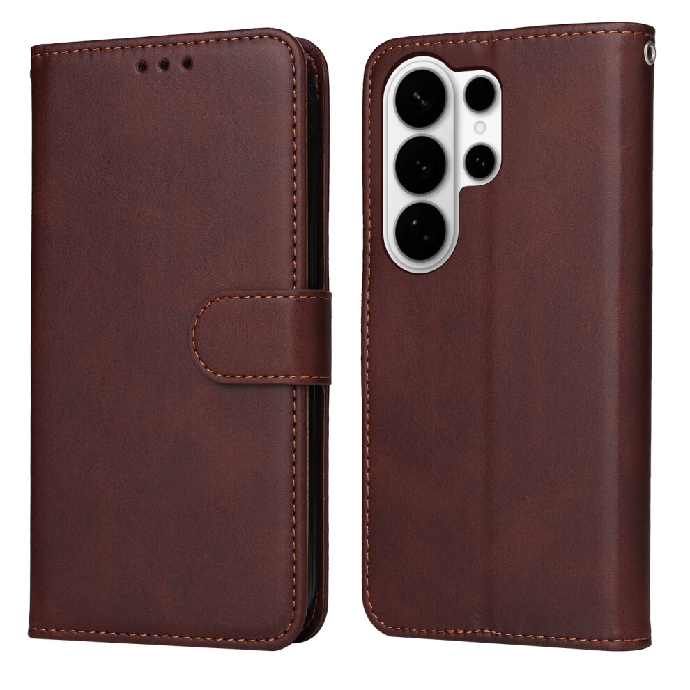 (Brown) For Samsung Galaxy S26 Ultra Case Wallet Pu Leather Folio Flip Phone Cover Brown 6914295047081
