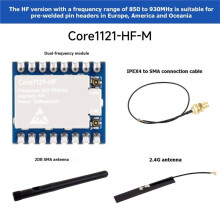 2 Piezas Core1121 LoRa LR1121 SP para Sub-GHz y 2.4GHz 850MHz-930MHz Core1121- Core1121 LoRa Módulo de Doble Banda