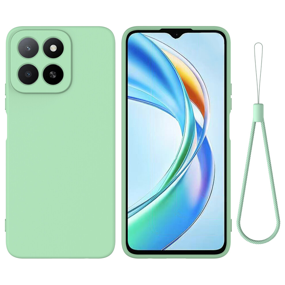 (Green) For Honor 400 Smart 5G / Honor X7d 4G / Honor X7d 5G / Honor 400 Smart 4G Liquid Silicone Case Phone Back Cover With Han Green 6914297269771