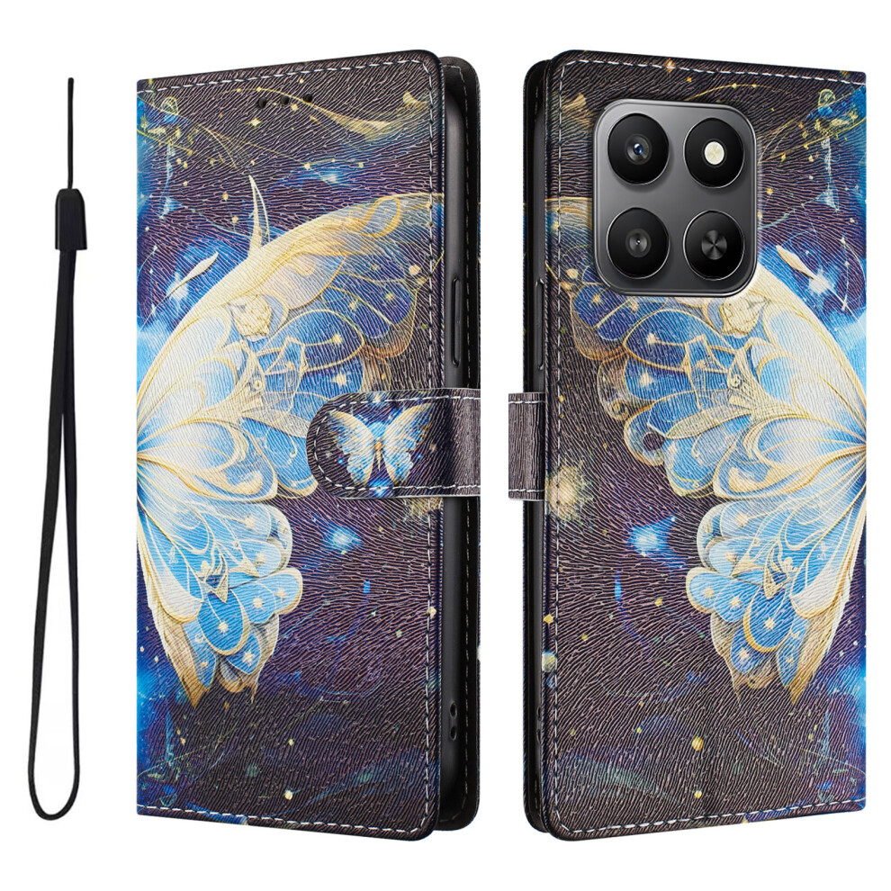(Big Butterfly) For Honor X7d 4G / Honor 400 Smart 4G / Honor X7d 5G / Honor 400 Smart 5G Case Pattern Print Pu Leather Wallet Phone Cov 6914298676332