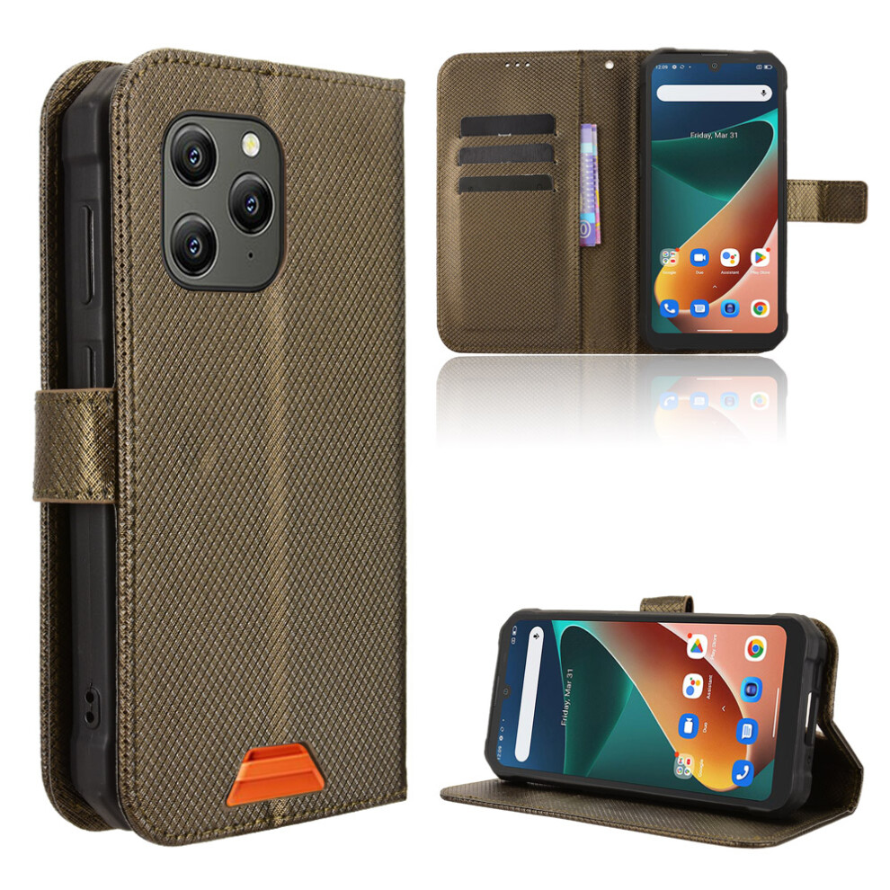 (Brown) For Blackview Bv5300 Pro / Blackview Bv5300 Plus / Oscal S70 / Oscal S70 Pro / Blackview Bv5300 Leather Wallet Case With Brown 6914294705555