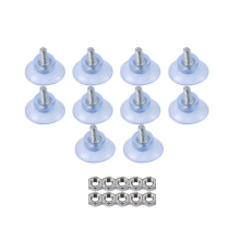 Lot de 10 ventouses en caoutchouc haute résistance avec vis M6 pour plateaux de table en verre