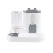 Cat Food Dispenser Water and Food Integrated Fully Automatic Cat Food Feeding and Water Dispenser Cute Water Dispenser Grey
