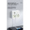 EU Plug Outlet 2 Sockets Multitap Wall Power Strip Electrical Socket No Extension Cord with 2 USB 1 Type-C  2500W 4