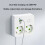 EU Plug Outlet 2 Sockets Multitap Wall Power Strip Electrical Socket No Extension Cord with 2 USB 1 Type-C  2500W 7