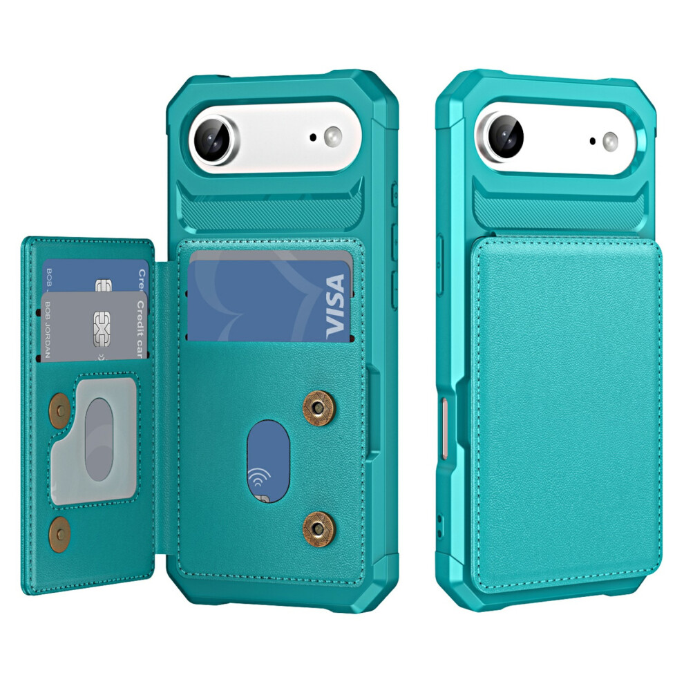 (Green) For Iphone Air Case Card Slot Kickstand Leather + Tpu Reinforced Corner Phone Cover Green 6914293413444