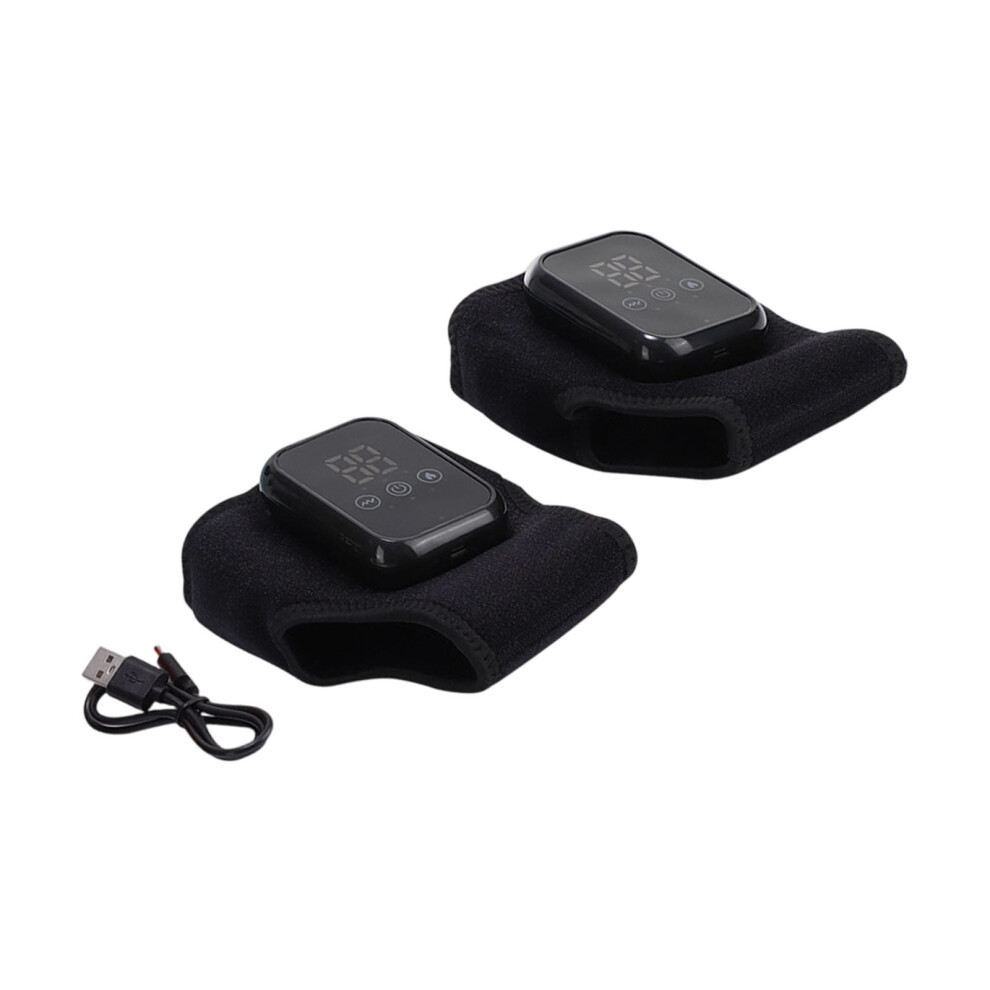 Rechargeable Foot and Ankle Warmer Massagers 3 Therapy 3 Heat Level Black Double pack