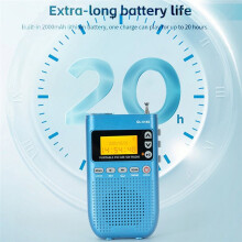 Radio Portable FM/AM/SW Sans Fil avec Haut-Parleur, Lampe Torche LED, Minuterie et Support Carte TF