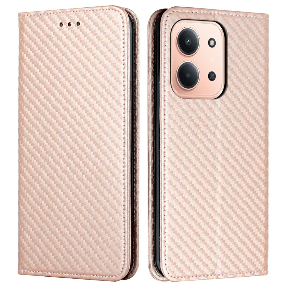 (Rose ) For Xiaomi Redmi 15C 4G (Global) (171Mm) / Poco C85 4G (171Mm) Case Leather Flip Phone Cover Stand Strong Magnetic Closu Gold 6914295045520