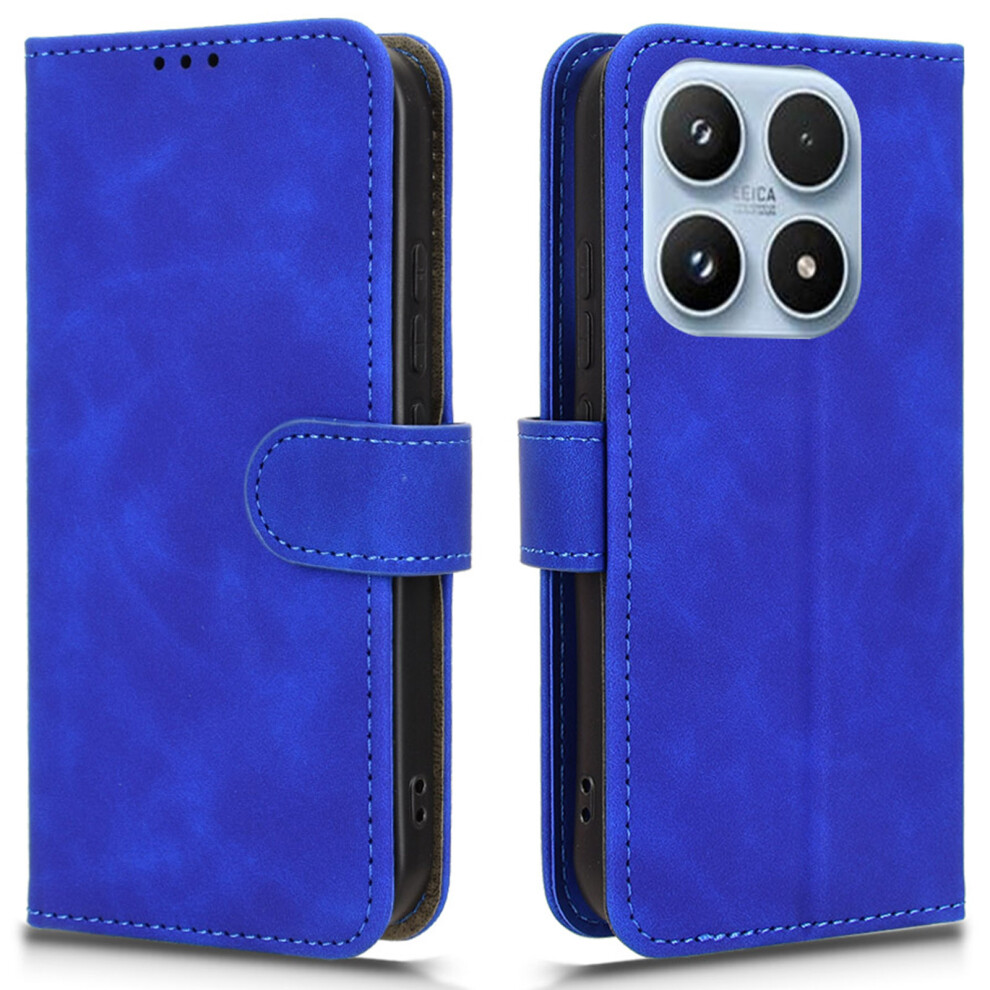 (Blue) For Xiaomi 17 Leather Case Skin Feel Anti Drop Wallet Flip Phone Cover Blue 6914290069644