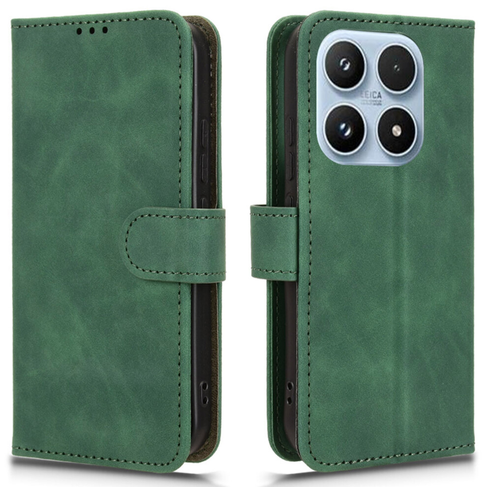 (Green) For Xiaomi 17 Leather Case Skin Feel Anti Drop Wallet Flip Phone Cover Green 6914296822113