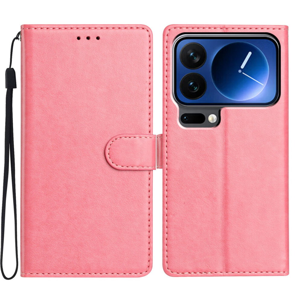 (Rose ) For Xiaomi 17 Pro Max Leather Case Wallet Stand Phone Cover With Handy Strap Gold 6914298065204