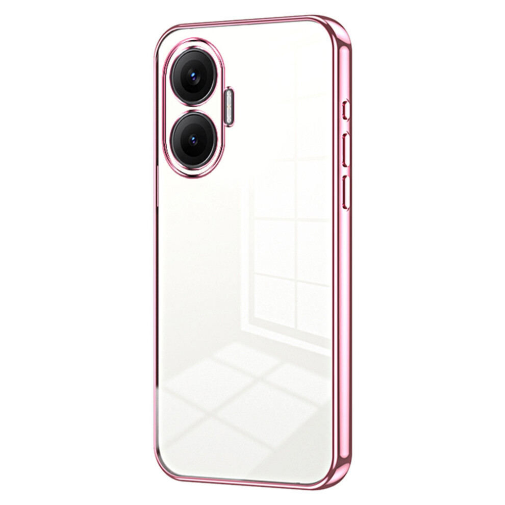 (Pink) For Xiaomi Redmi Turbo 4 Pro 5G / Poco F7 5G Case Electroplating Frame Soft Tpu Phone Cover Pink 6914291106027