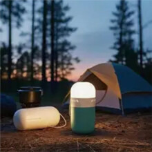 Saltwater Powered Capsule Lamp Portable for Home Outages Camping Go Bags and Disaster Response Without Batteries Yellow