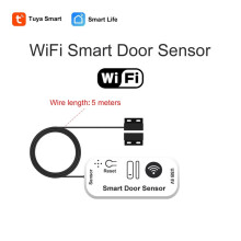 Intelligenter Garagentoröffner mit Fernbedienung und 5 M Langem Kabelgebundenem Türkontakt, Tuya Door Sensor, App-Steuerung, WLAN-Version