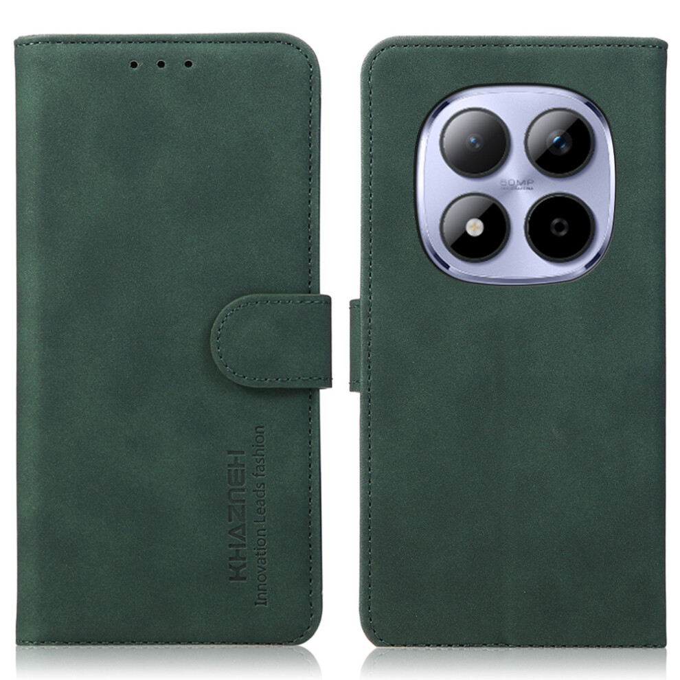 (Green) Khazneh For Xiaomi Redmi Note 15 Pro 5G (Global) Case Pu Leather Wallet Stand Phone Cover Green 6914299169307