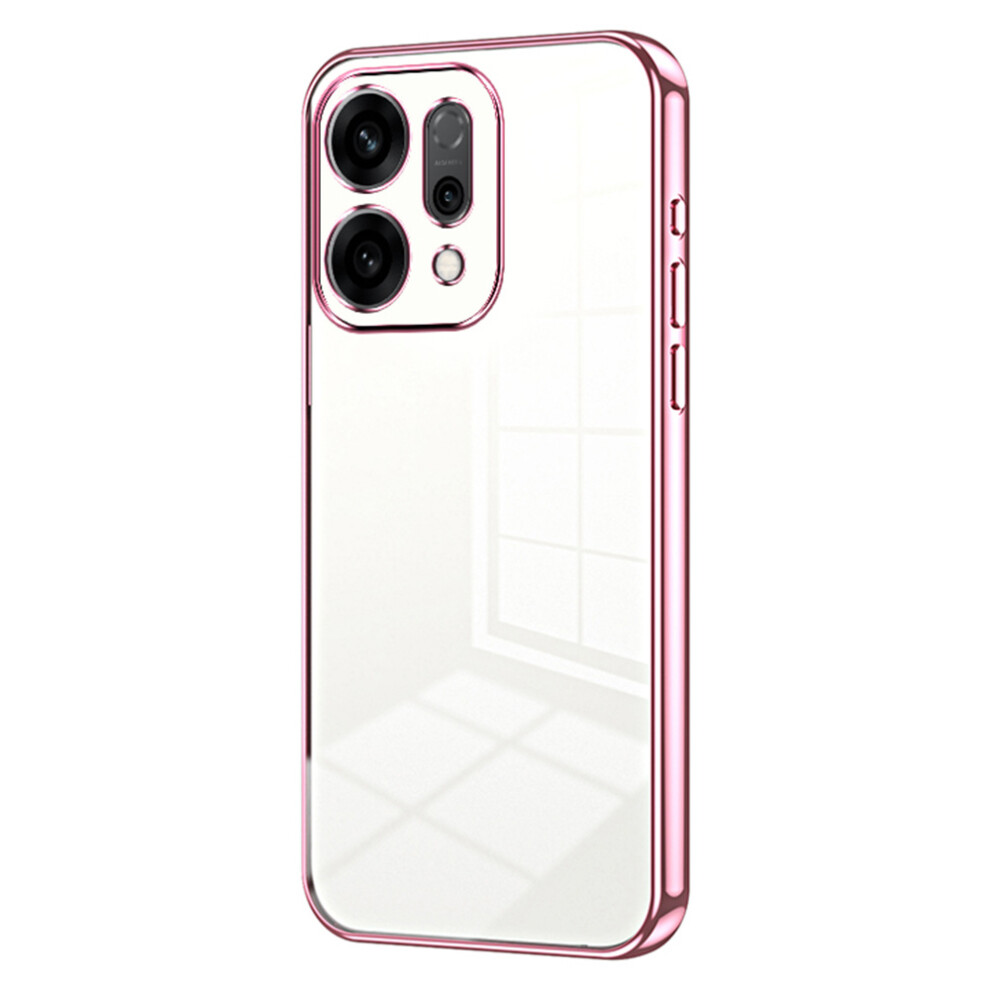(Pink) For Oppo Reno14 5G (Global) Case Electroplating Frame Soft Tpu Phone Cover Pink 6914296587784