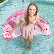 Pool Float with Canopy Inflatable Pool Floaties Adult Floating Pool Chair Lounge Floats for Swimming Pool Water Chair