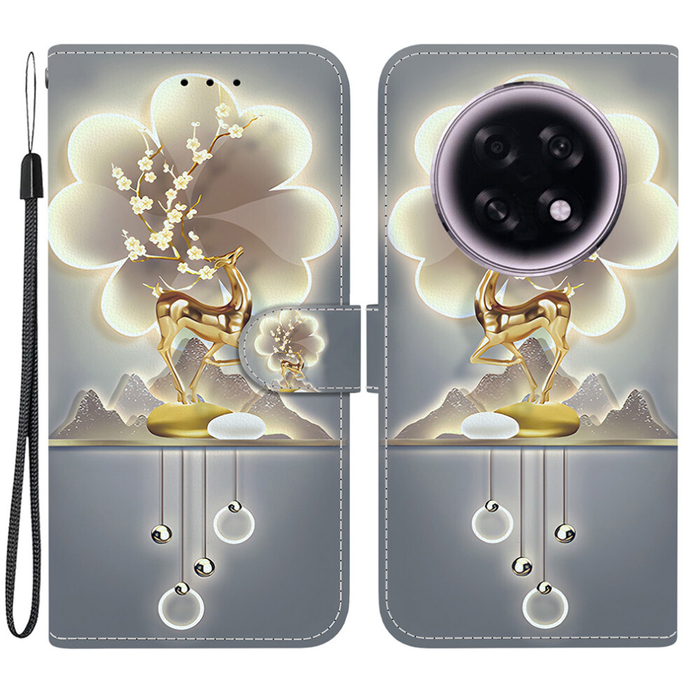 (Sika Deer) For Oppo F31 Pro+ 5G / A6 Gt 5G Case Pattern Printing Leather Flip Wallet Phone Cover With Lanyard 6914294574571