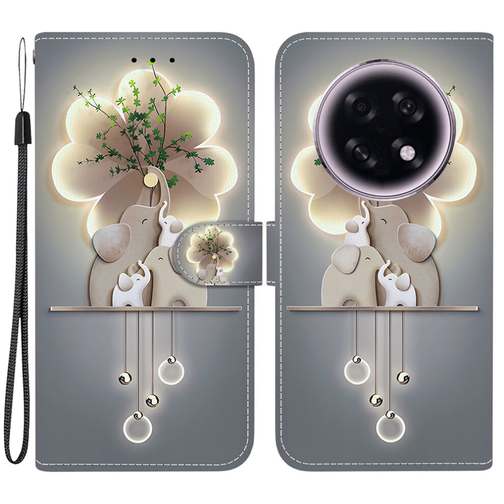 (Three Elephants) For Oppo F31 Pro+ 5G / A6 Gt 5G Case Pattern Printing Leather Flip Wallet Phone Cover With Lanyard 6914293288370