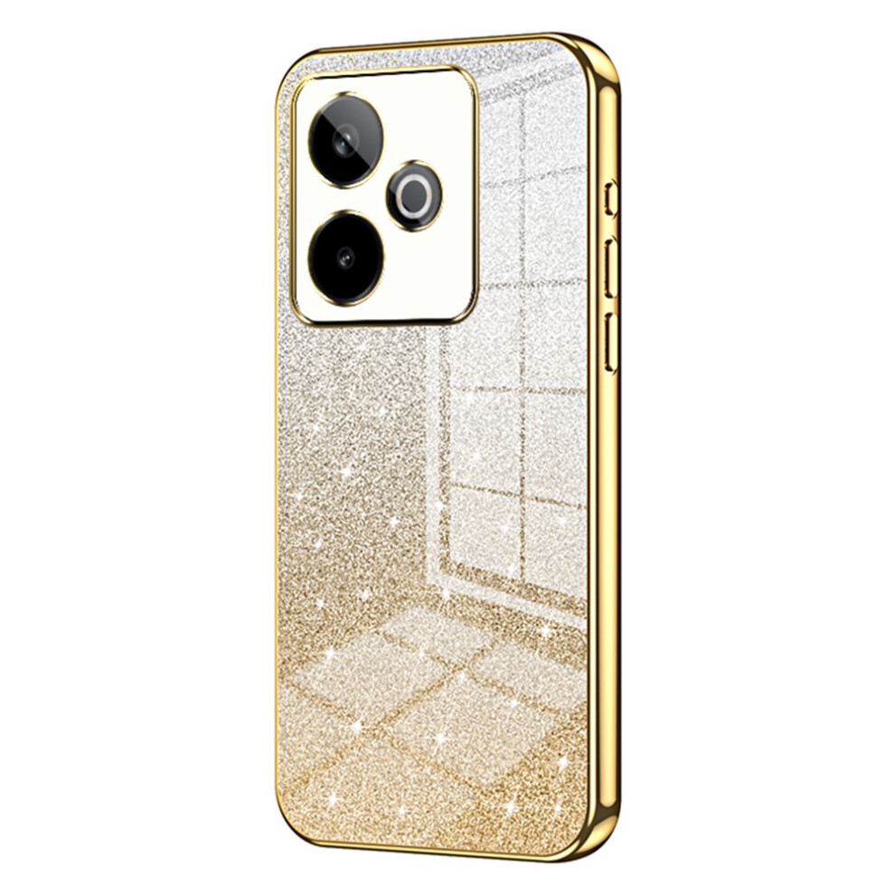 (Gold) For Realme Gt 7 5G Case Electroplating Gradient Glitter Tpu Phone Cover Gold 6914291709013