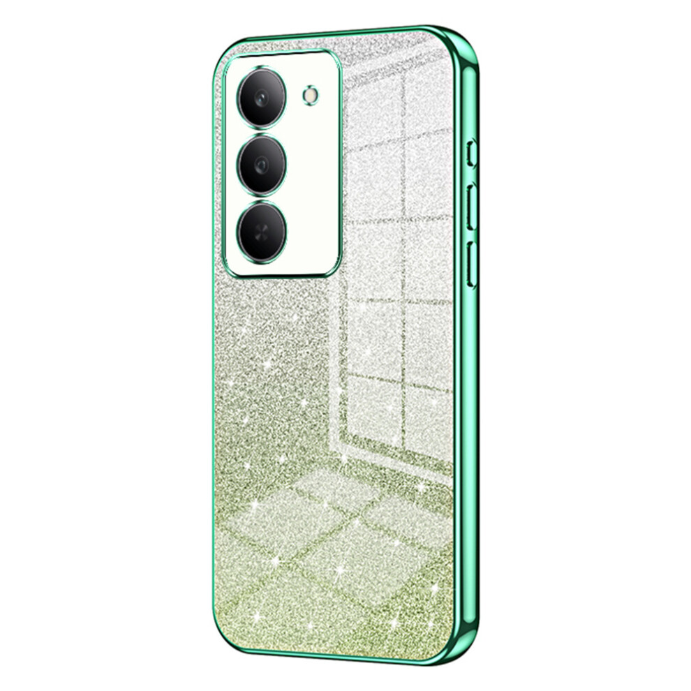 (Green) For Realme V60 Pro 5G / 14X 5G Case Electroplating Gradient Glitter Tpu Phone Cover Green 6914298032411