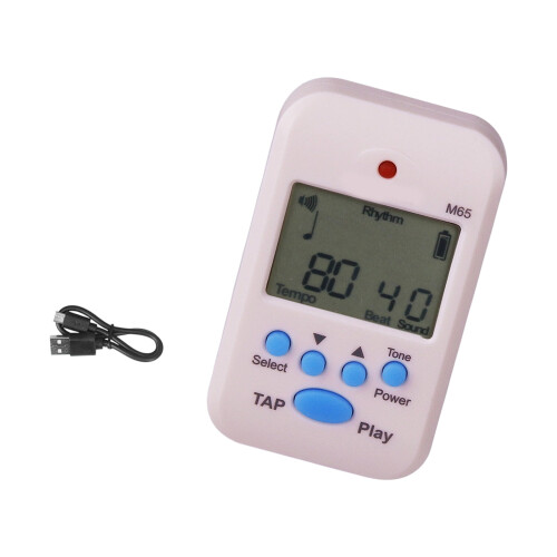 Digital Small Metronome Professional Clip on LCD Digital Metronome Enduring Light pink