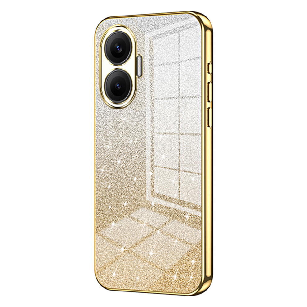 (Gold) For Xiaomi Redmi Turbo 4 Pro 5G / Poco F7 5G Case Electroplating Gradient Glitter Tpu Phone Cover Gold 6914293178947