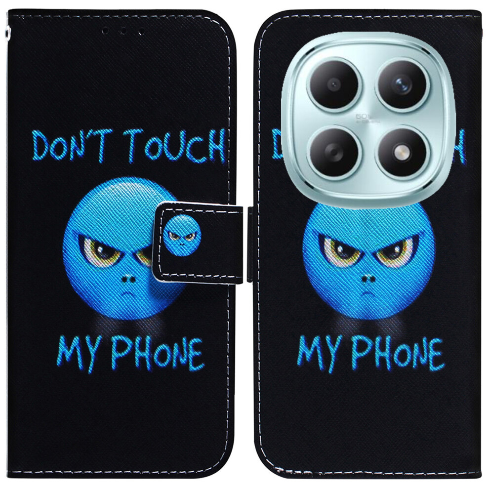 (Don't Touch My Phone) For Xiaomi Poco M8 5G / Redmi Note 15 5G (Global) Wallet Case Pattern Print Leather Phone Cover 6914291640231