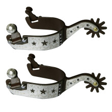 1 Pair Mens Riding Spur Bronze Coated Features Intricated Carving Carved Design