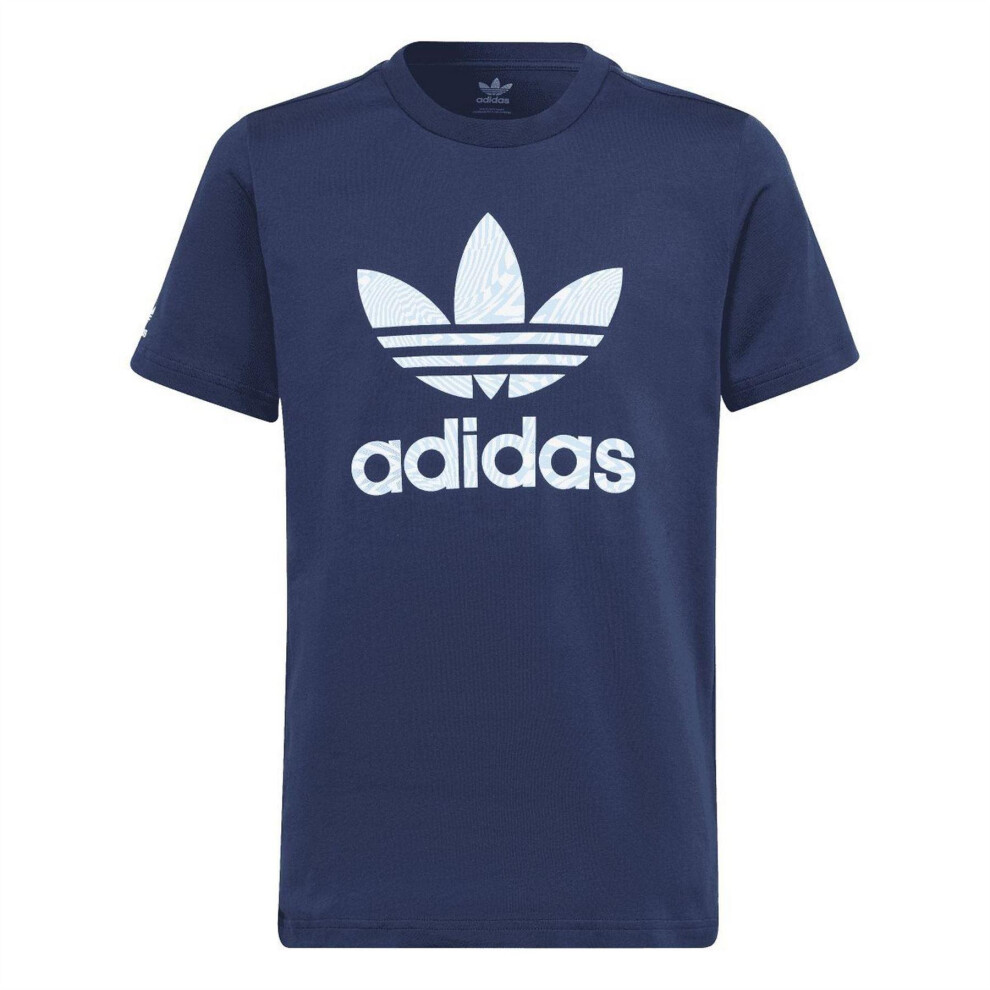 Adidas (12-13 Years, Indigo) Childrens/Kids Originals Rekive Trefoil T-Shirt