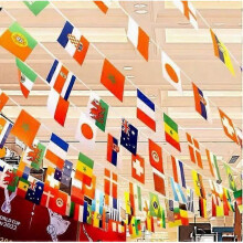 2026 World Cup Inspired International String Flags | Multi-Nation Bunting Banner for Party Decor