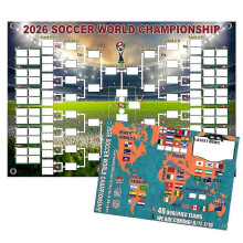 48-Team 2026 World Cup Schedule Poster - Vibrant Soccer Wall Art for Home & Spor