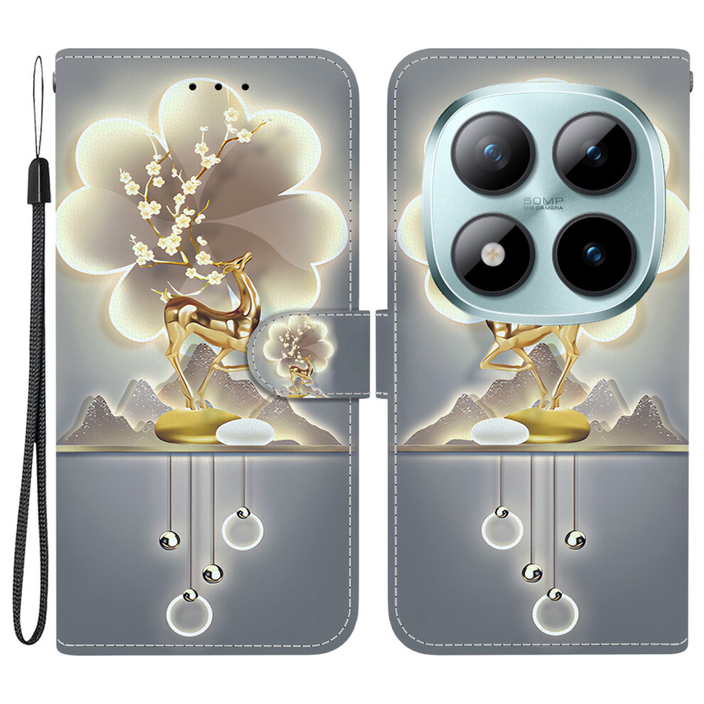 (Sika Deer) For Xiaomi Poco M8 Pro 5G / Redmi Note 15 Pro+ 5G (Global) Case Pattern Printing Leather Flip Wallet Phone Cover With La 6914295642392
