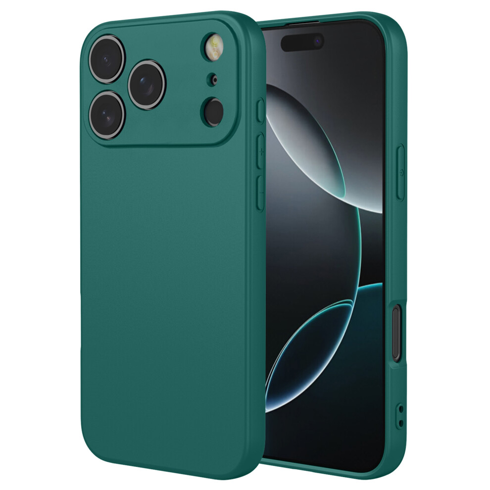 (Blackish ) For Iphone 17 Pro Max Case Liquid Silicone Feel Soft Tpu Protective Phone Cover Green 6914298208878