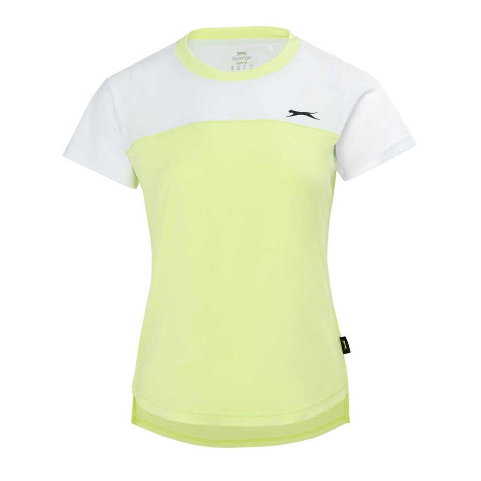 Slazenger (8 Uk, /Lime) Womens/Ladies Court Lightweight T-Shirt White