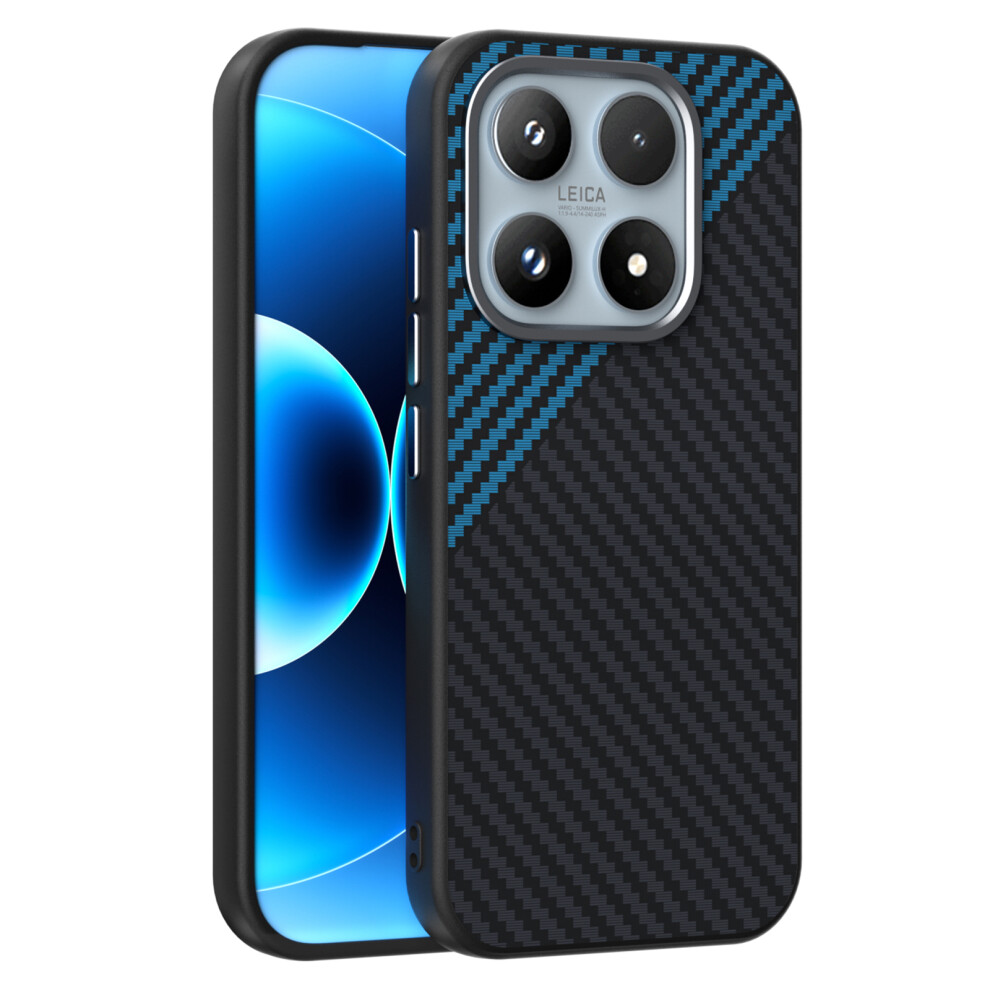 (Black / Blue) Abeel For Xiaomi 17 Magnetic Case Carbon Fiber Texture Back Cover Blue,Black 6914292803635