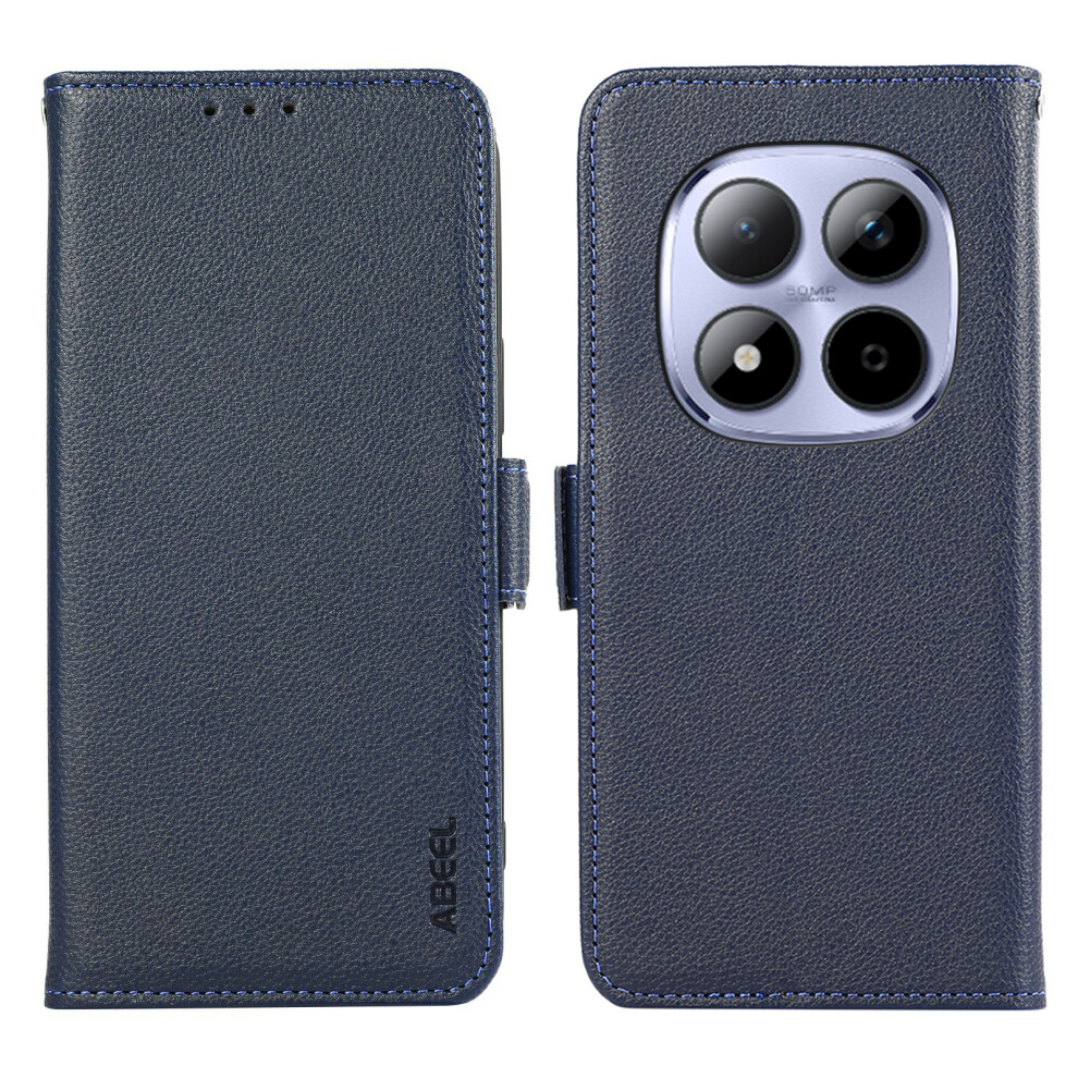 (Blue) Abeel For Xiaomi Redmi Note 15 Pro 5G (Global) Case Litchi Texture Leather Rfid Blocking Phone Cover Blue 6914298795804