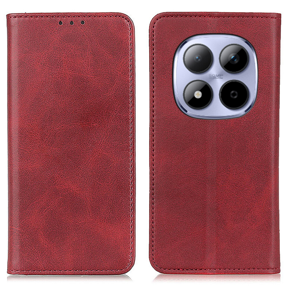 (Red) For Xiaomi Poco M8 Pro 5G / Mi Note 15 Pro+ 5G (Global) Case Split Leather Flip Wallet Phone Cover Red 6914291738846