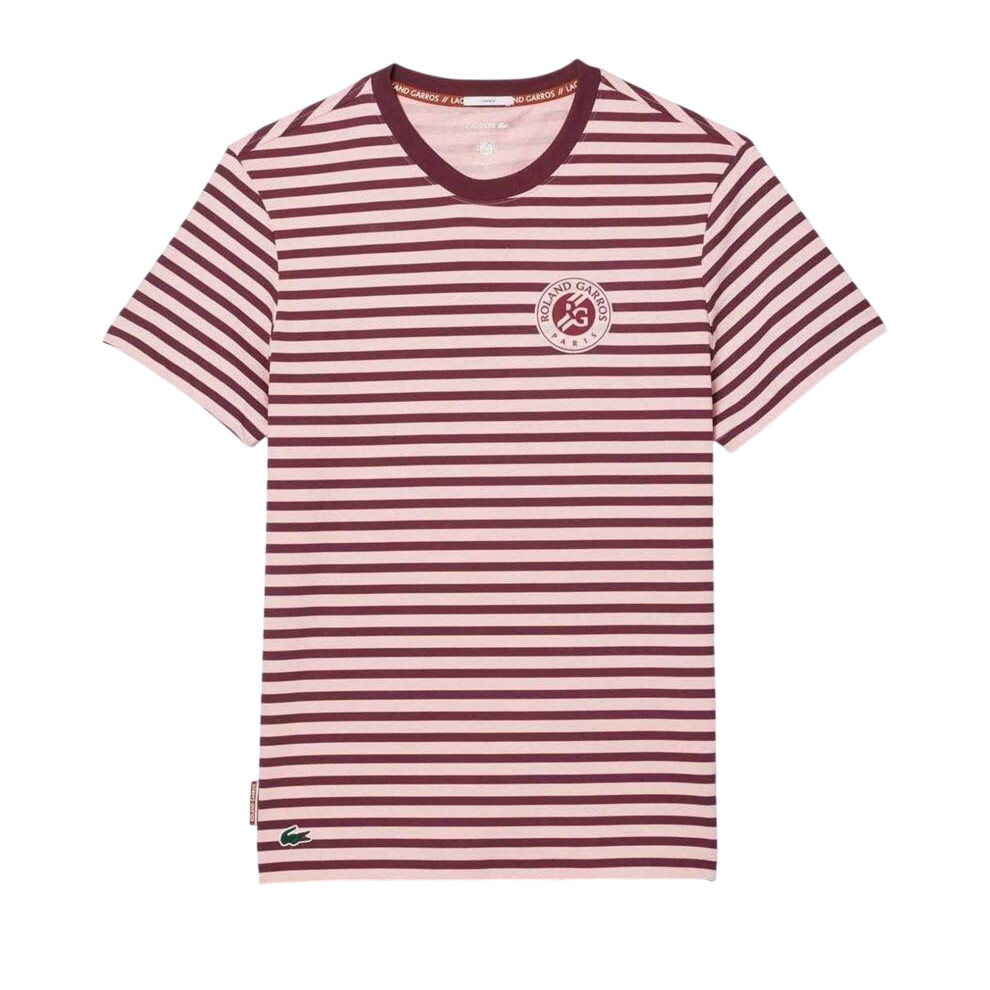 Lacoste (Xxs, ) Unisex Adult Roland Garros Edition Regular Tennis T-Shirt Pink