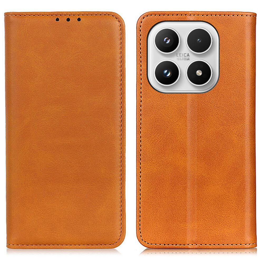 (Brown) For Xiaomi 17 Case Split Leather Flip Wallet Phone Cover Brown 6914299651062