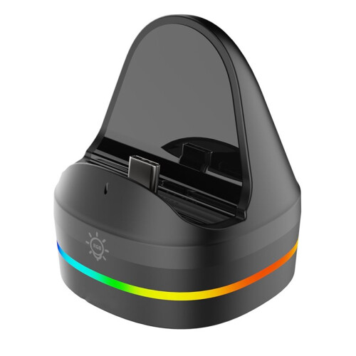 For  2 Console Charging Dock Portable Charging Dock with RGB Lighting Small Single Charger with Type-C Interface