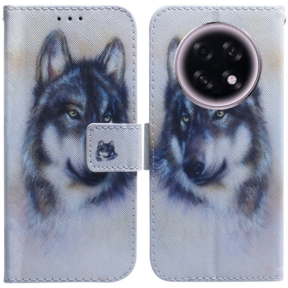 (Wolf) For Oppo F31 Pro+ 5G / A6 Gt 5G Wallet Case Pattern Print Leather Phone Cover 6914295578172