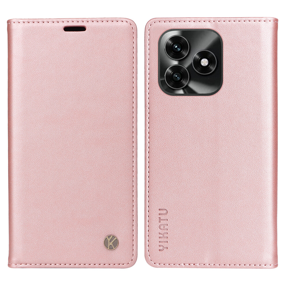 (Rose ) Yikatu For Honor X5c Plus 4G Phone Cases Magnetic Closure Pu Leather Mobile Cover Gold 6914292279812
