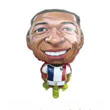 (Mbappe) 2026 10Pcs World Cup Cartoon Player Foil Balloon Kids Soccer Party Decoration Gift