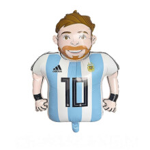 (B) 2026 10Pcs World Cup Cartoon Player Foil Balloon Kids Soccer Party Decoration Gift