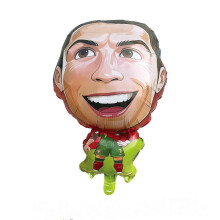 (Cristiano Ronaldo) 2026 10Pcs World Cup Cartoon Player Foil Balloon Kids Soccer Party Decoration Gift