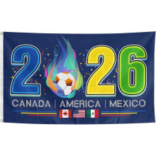 (120cmX180cm) American Canada Mexico Host Country Football Supporters Banner World Cup Flag 2026 Q137