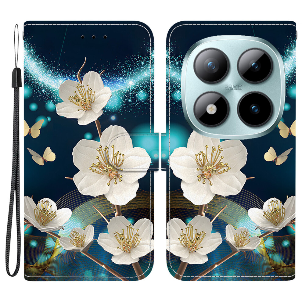 (Magnolia) For Xiaomi Redmi Note 15 Pro 5G (Global) Case Pattern Printing Leather Flip Wallet Phone Cover With Lanyard 6914290306206