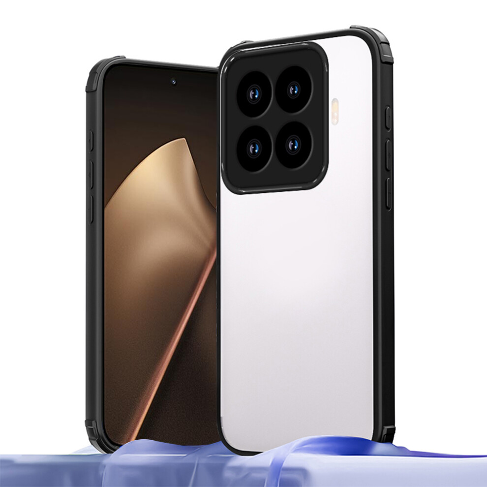 (Black) For Xiaomi 15T Pro Case Reinforced Corner Shockproof Tpu + Acrylic Phone Cover Black 6914298025666